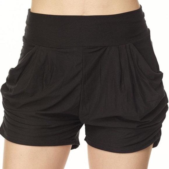 Nu Shuz Pants - Casual & Comfy Soft Harem Black Shorts